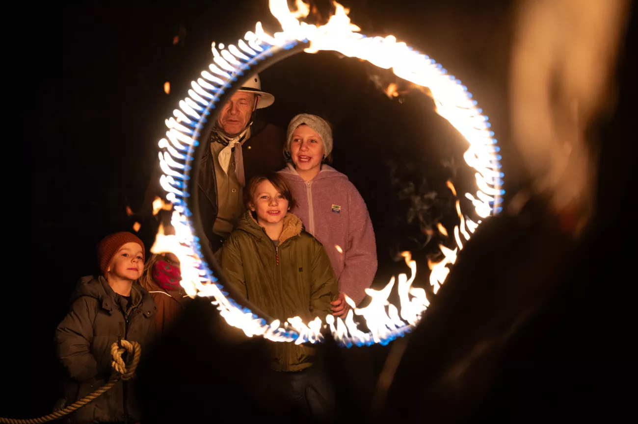 vuur installaties winter wandeling
