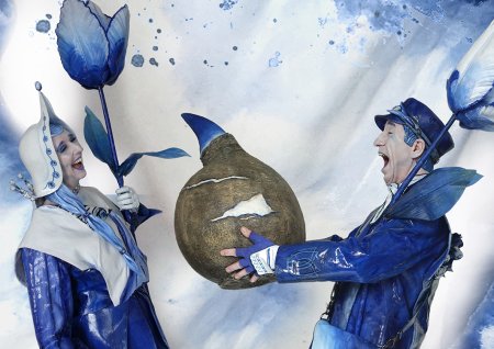 blauw kunst bloemenfamilie